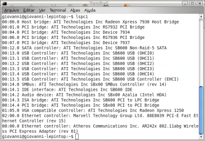 Linux: comando lspci 