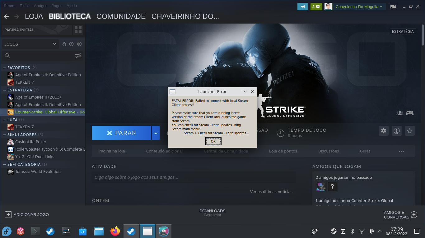 Conta Steam Vários Jogos , Csgo Águia 2 Tempo De Jogo 572Hr