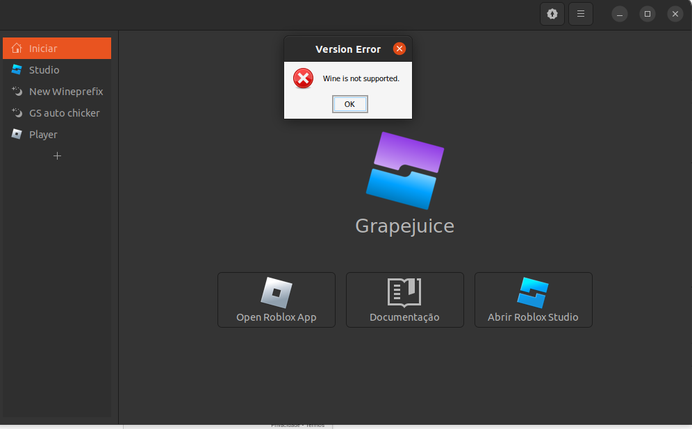 Wine-GrapeJuice-Roblox [Emulação de jogos]