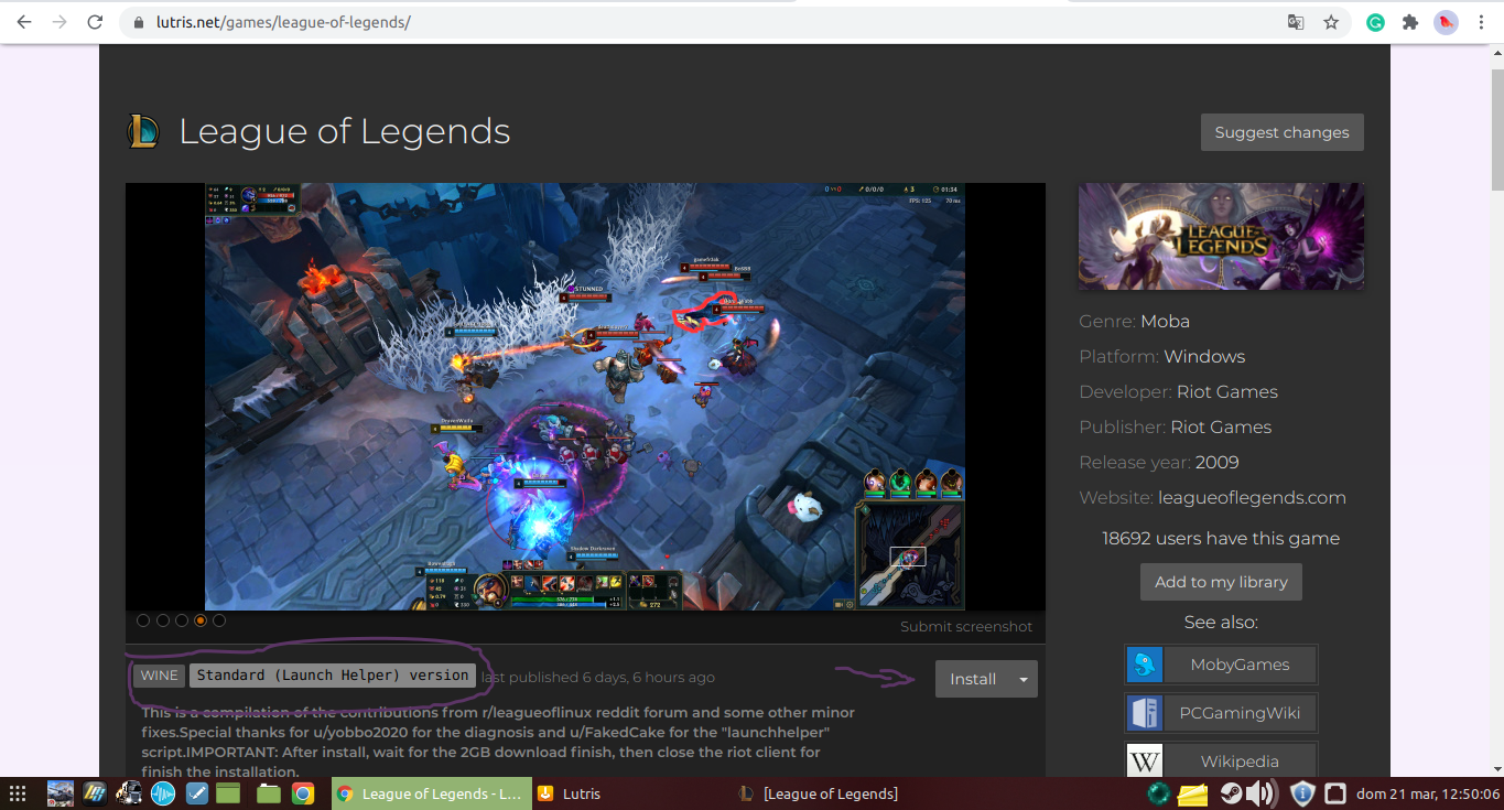 Como instalar o jogo League Of Legends usando o PlayOnLinux