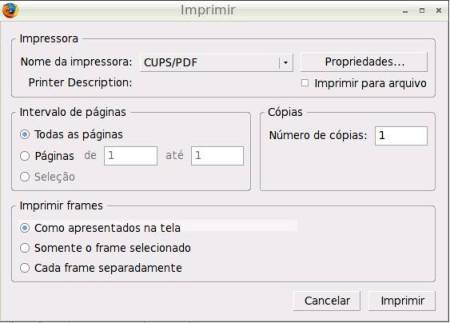 Imprimindo frames corretamente no firefox