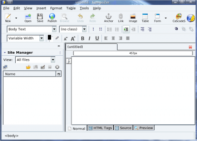 Instalando o editor Kompozer