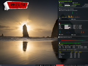 Tiling window manager i3 e conky transparent