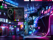 Tiling window manager Visual neon