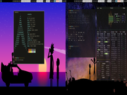 Tiling window manager i3-wm Nitrogen xrandr termite compton bashtop